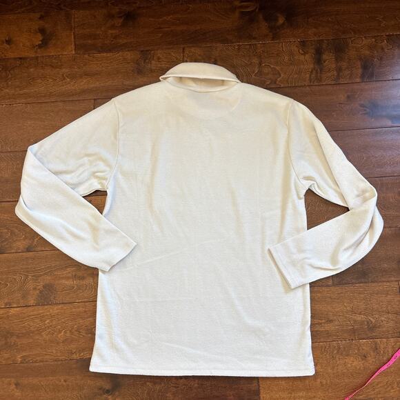 NWT Houston White Turtleneck Rib Knit Relaxed Pullover Sweater Cream Womens S - Picture 3 of 8